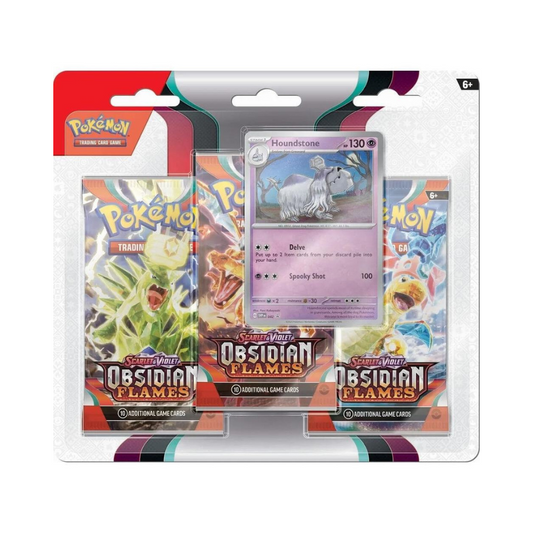 Obsidian Flames 3 Pack Blister [Houndstone] - SV03: Obsidian Flames (OBF)