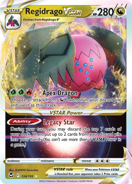 Pokemon Sword and Shield - Silver Tempest Regidrado Vstar 136/196