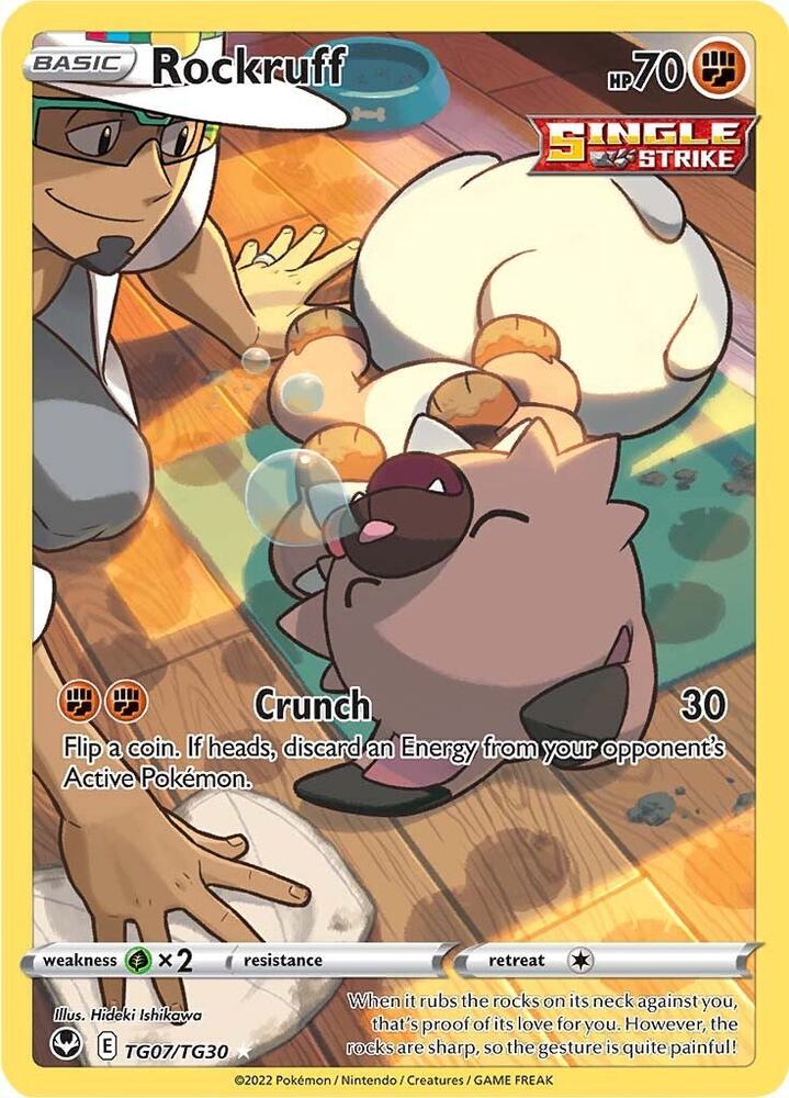 Pokémon — Sword and Shield - Silver Tempest: Trainer Gallery Rockruff TG07/TG30