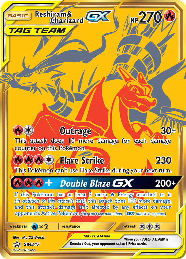 Pokémon — Reshiram & Charizard-GX — Sun & Moon Promos (Promo)