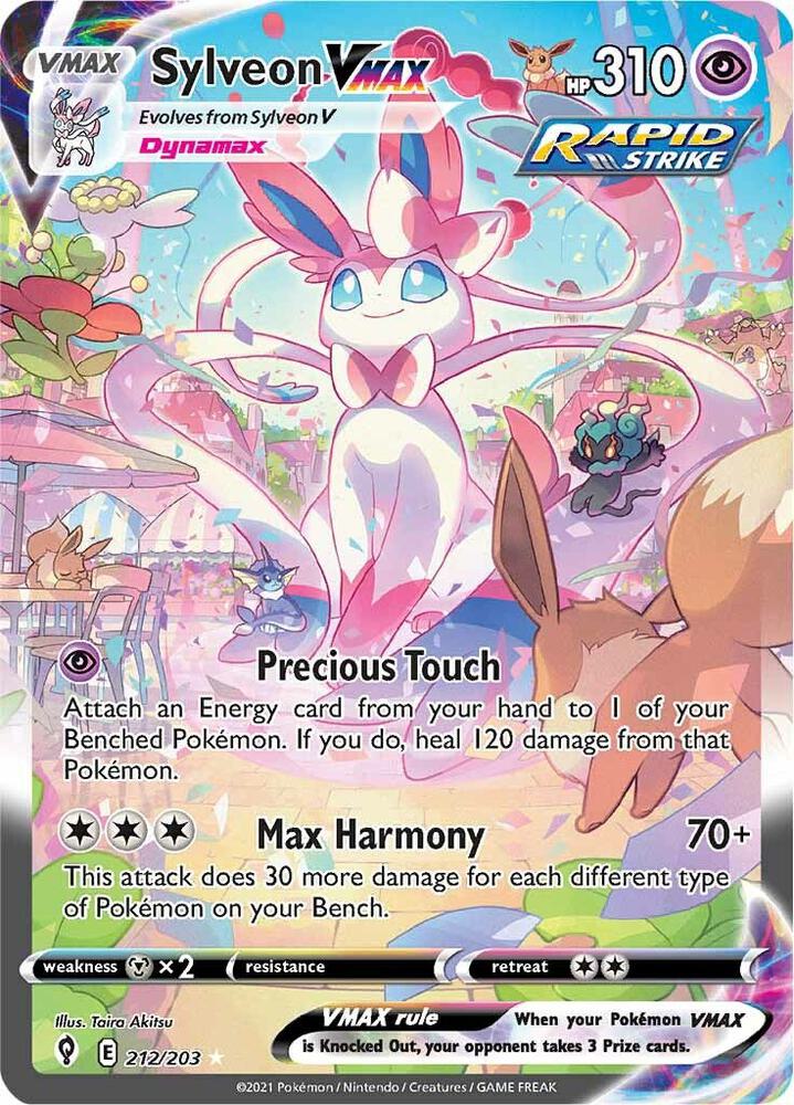 Pokemon Sword and Shield - Evolving Skies Sylveon Vmax 212/203