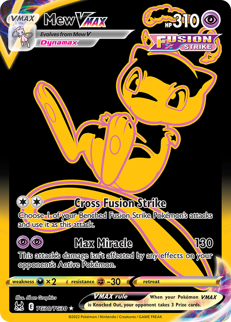 Mew VMAX (Secret) · Lost Origin Trainer Gallery · #TG30/TG30