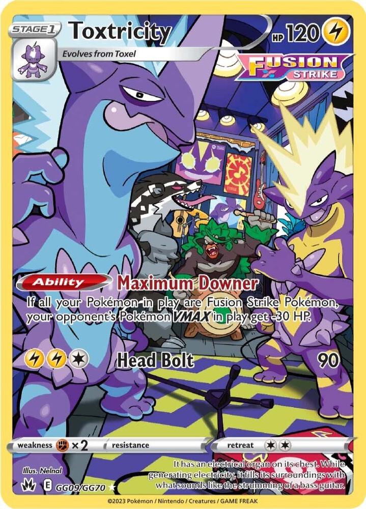 Pokemon Sword and Shield - Crown Zenith: Galarian Gallery Toxtricity GG09/GG70