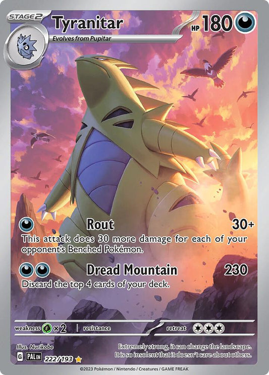 Pokemon Scarlet and Violet - Paldea Evolved Tyranitar 222/193