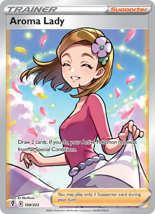 Aroma Lady (Full Art) — Evolving Skies #199/203 (Holofoil) [NM]
