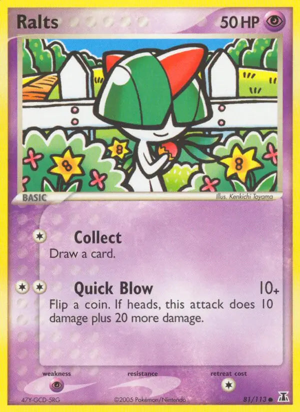 Ralts — EX Delta Species #81 (Reverse Holofoil) [MP]