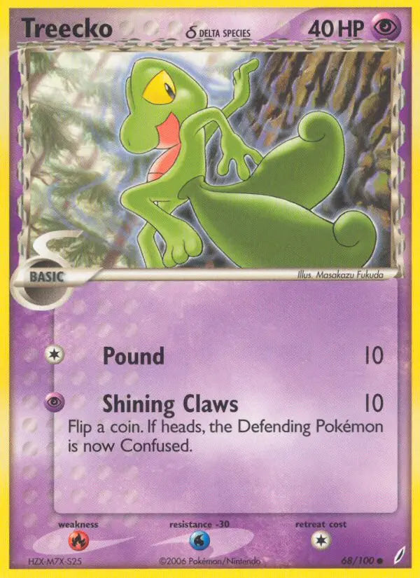 Treecko (Delta Species) — EX Crystal Guardians #68 (Reverse Holofoil) [MP]