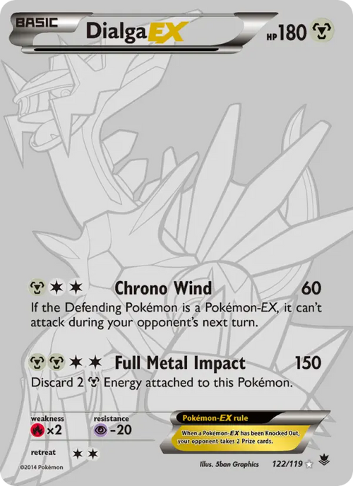 Dialga EX (122 Secret Rare) — Phantom Forces #122 (Holofoil) [NM]