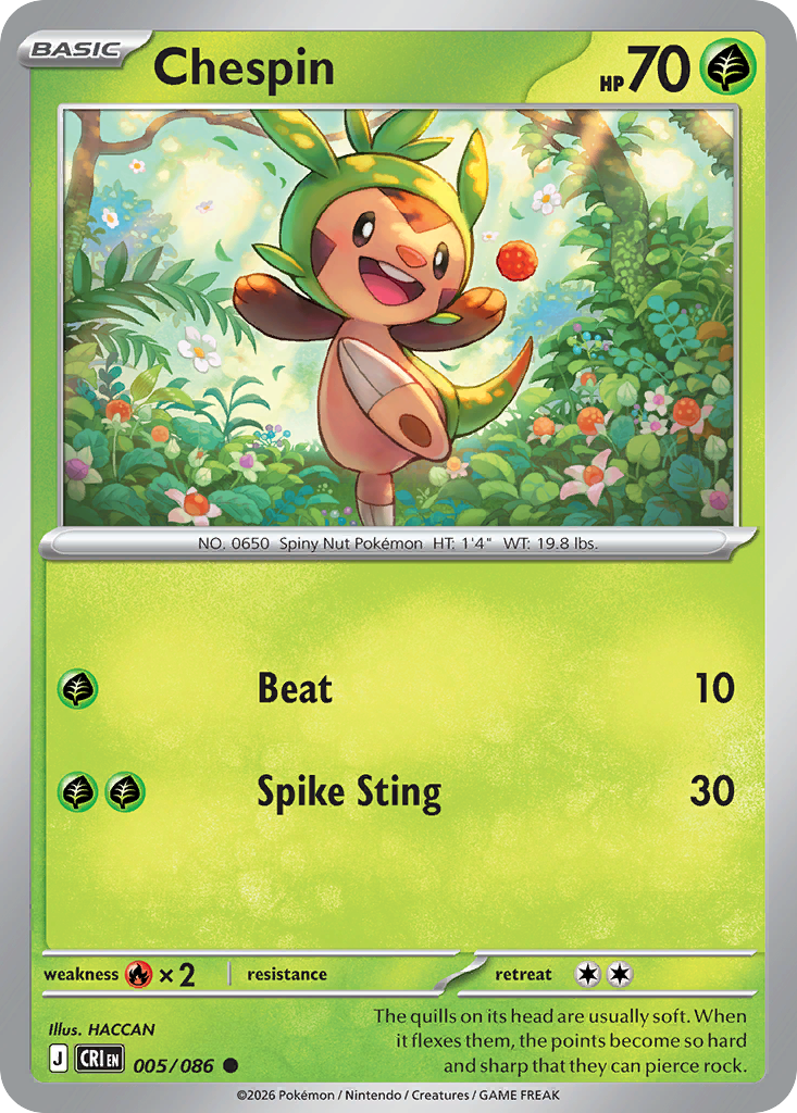 Chespin · Chaos Rising · #087/086